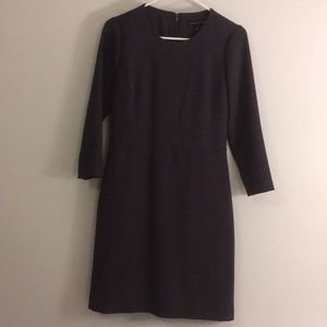 Gray 3/4 sleeve crew neck dress